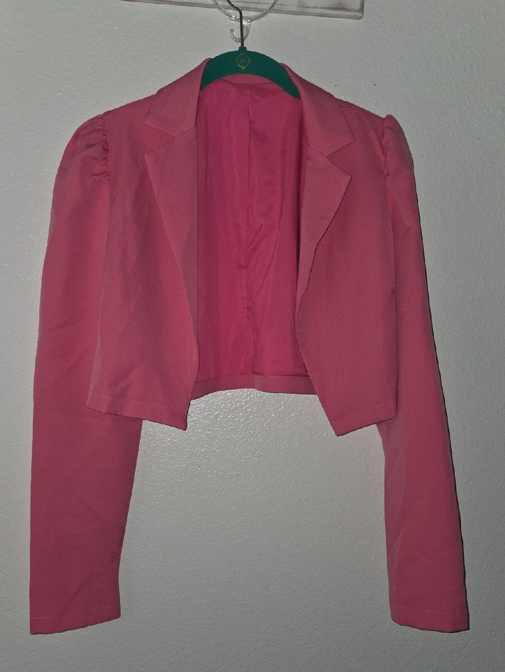SHEIN Pink Cropped Blazer Jacket